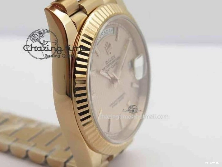 RG Edition On Best A3255 RG President Noob 228239 40mm 1:1 RG Bracelet Day-Date Dial 0409